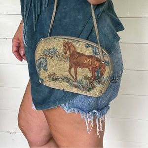 Vintage Needlework Horse Wristlet